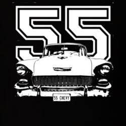 1955 Chevy Grill View Year Dark Color Shirt