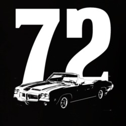 1972 Convertible Pontiac Lemans Side Year Dark Color Shirt