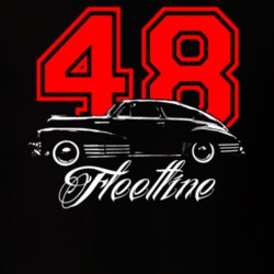 1948 Fleetline Areosedan Coupe Side Year Model Custom Red  T Shirt