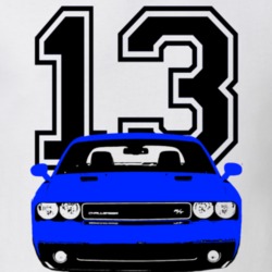 2013 Dodge Challenger Grill View Year Custom Blue Light Color Shirt
