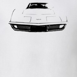 1972 Corvette Sting Ray Grill View Light Color Shirt
