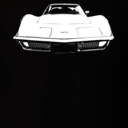 1972 Corvette Sting Ray Grill View Dark Color Shirt