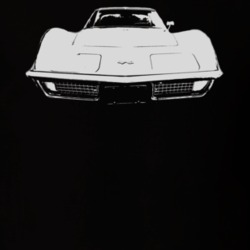 1972 Corvette Sting Ray Grill View Faded Look  T Shirt