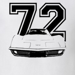 1972 Corvette Sting Ray Grill View Year Light Color Shirt