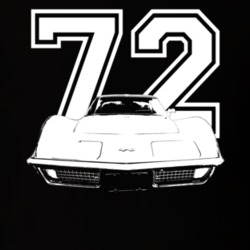 1972 Corvette Sting Ray Grill View Year Dark Color Shirt