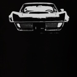 1972 Corvette Stingray Custom Graphic Faded Look Dark Shirt