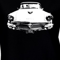 1956 Buick Roadmaster Coupe Grill View Dark Color Shirt