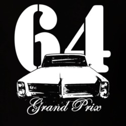1964 Grand Prix Grill With Year and Model Dark Shirt