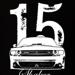 2015 Challenger Shaker Grill With Year and Model Dark Shirt