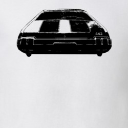 1970 Oldsmobile 442 Rear View Faded Look Light T Shirt