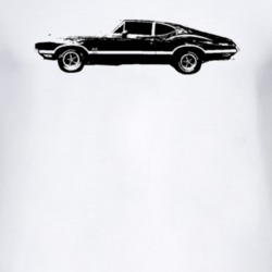 1970 Oldsmobile 442 Side View Faded Look Light T Shirt