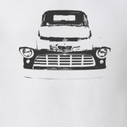 1955_Chevy_Pickup_Grill_Black_Graphic T Shirt