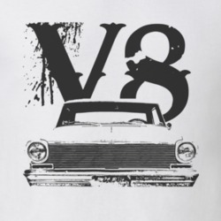 1963_CHEVY_NOVA_Grille_Black_Graphic_V8 T Shirt