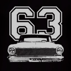 1963_CHEVY_NOVA_Grille_White_Graphic_Year T Shirt