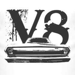 1963_CHEVY_NOVA_Rear_Black_Graphic_V8 T Shirt
