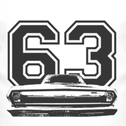 1963_CHEVY_NOVA_Rear_Black_Graphic_Year T Shirt