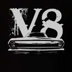 1963_CHEVY_NOVA_Rear_White_Graphic_V8 T Shirt