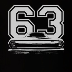 1963_CHEVY_NOVA_Rear_White_Graphic_Year T Shirt