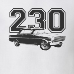 1963_CHEVY_NOVA_Side_Black_Graphic_Engine_Size T Shirt