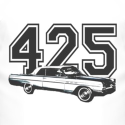 1964_BUICK_WILDCAT_Side_Black_Graphic_Engine Size T Shirt