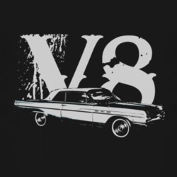 1964_BUICK_WILDCAT_Side_White_Graphic_V8 T Shirt