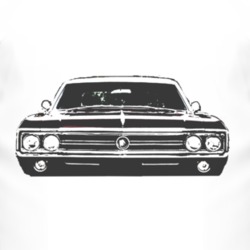 1965_BUICK_WILDCAT_Grille_Black_Graphic_ T Shirt