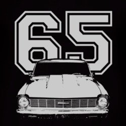 1965_Chevy_Nova_Grille_White_Graphic_Year T Shirt