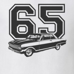 1965_CHEVY_NOVA_Side_Black_Graphic_Year T Shirt