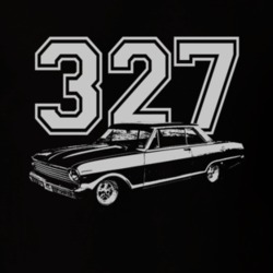 1965_CHEVY_NOVA_Side_White_Graphic_Engine_Size T Shirt