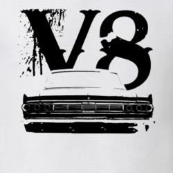 1965_Mercury_Comet_Rear_Black_Graphic_V8 T Shirt