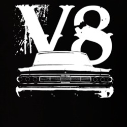 1965_Mercury_Comet_Rear_White_Graphic_V8 T Shirt