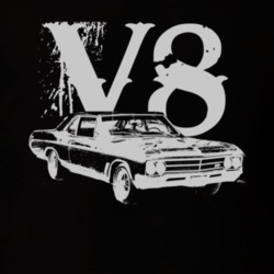 1966_BUICK_SKYLARK_Side_White_Graphic_V8 T Shirt