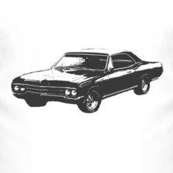 1966_BUICK_WILDCAT_Side_Black_Graphic_ T Shirt