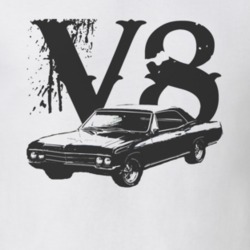 1966_BUICK_WILDCAT_Side_Black_Graphic_V8 T Shirt