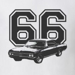1966_BUICK_WILDCAT_Side_Black_Graphic_Year T Shirt