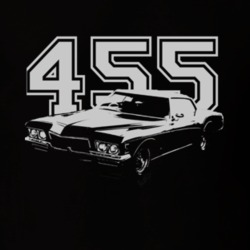 1972 Buick Riviera With Engine Size Dark Color Shirt