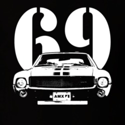 1969 AMX Grill and Year Dark Shirt