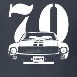1970 AMX Grill and Year Dark Shirt