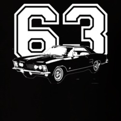 1963 Buick Riviera Side View Year Dark Color Shirt