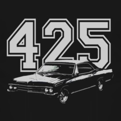 1966_BUICK_WILDCAT_Side_White_Graphic_Engine_Size T Shirt