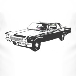 1966_CHEVY_BISCAYNE_Side_Black_Graphic T Shirt