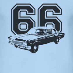 1966_CHEVY_BISCAYNE_Side_Black_Graphic_Year T Shirt