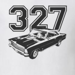 1966_CHEVY_NOVA_Side_Black_Graphic_Engine_Size T Shirt