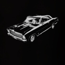 1966_CHEVY_NOVA_Side_White_Graphic T Shirt