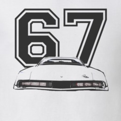 1967_BUICK_ RIVIERA_Rear_Black_Graphic_Year T Shirt