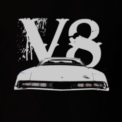 1967_BUICK_ RIVIERA_Rear_White_Graphic_V8 T Shirt