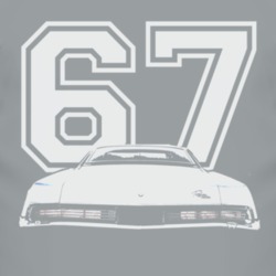 1967_BUICK_ RIVIERA_Rear_White_Graphic_Year T Shirt