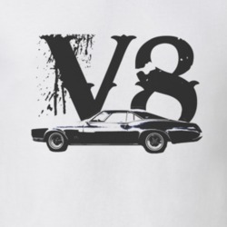 1967_BUICK_ RIVIERA_Side_Black_Graphic_V8 T Shirt