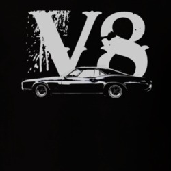 1967_BUICK_ RIVIERA_Side_White_Graphic_V8 T Shirt