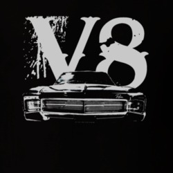 1967_BUICK_RIVIERA_Grille_White_Graphic_V8 T Shirt